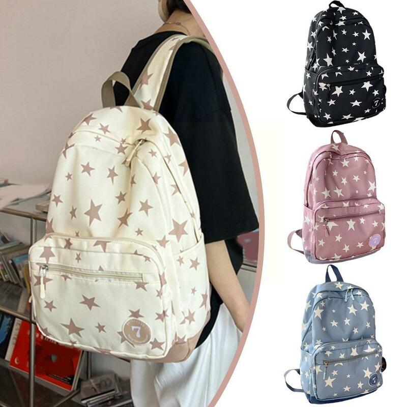 Star Backpack For Women Men, 17 Inch Star Laptop Backpack College Bag Cute Travel Backpack Student Back To School Casual Bo U1E8