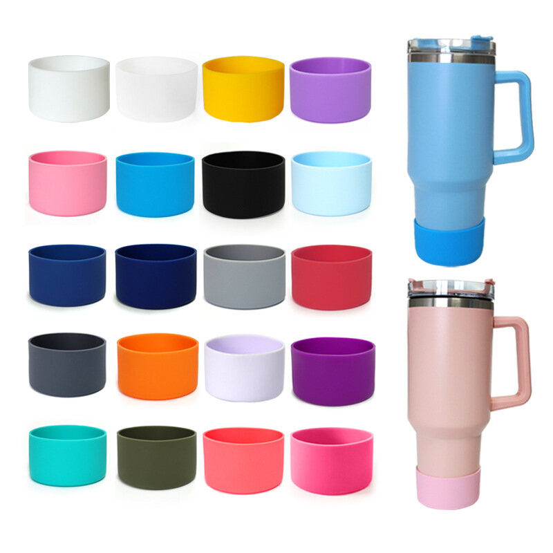 7.5cm Silicone Boot for Stanley 40oz Quencher Adventure Coffee Tumbler Ice Flow Flip 30oz 20 oz Bottle Cover Bottom Sleeve Cover