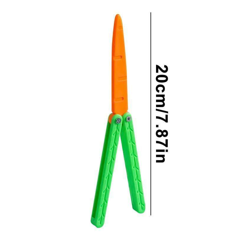 Juguete de zanahoria con cortador de gravedad en 3D, cortador de gravedad plegable impreso, juguetes sensoriales, cortador impreso en 3D, juguetes sensoriales luminosos