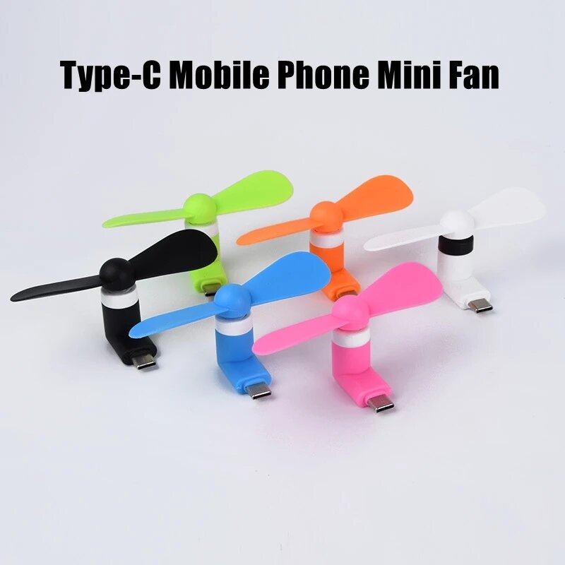 Criativo Mini Micro Ventilador Portátil, Carregamento do telefone móvel, Ventilador de refrigeração do tesouro, Gadget USB, Fans Tester para Type-C