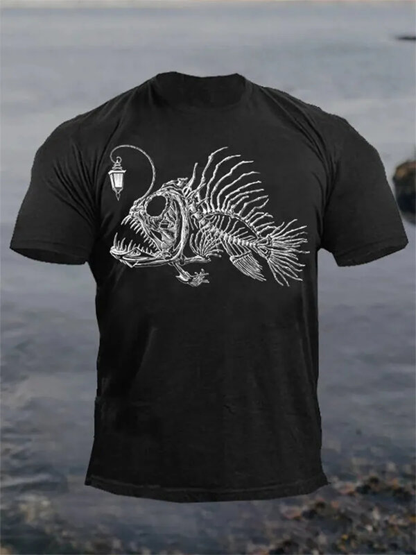 Animal Fish 3d Printed Short Sleeve Men's T-Shirt Summer Fashion Street Men's Clothing T Shirt For Men Vintage Daily Casual Tops