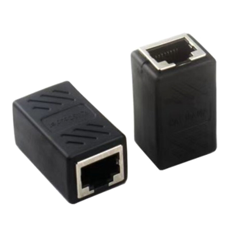 Rj45 netzwerk buchse adapter schwarz buchse zu buchse koppler extender rj 45 ethernet kabel verlängerung konverter
