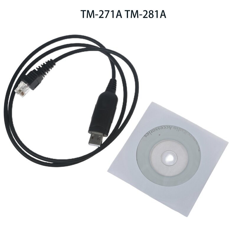 USB Programming Cable 8 Pin Connector for Kenwood TM-271A TM-481A TM-471A TM-281A Two Way Radio USB Cord Easy to Use