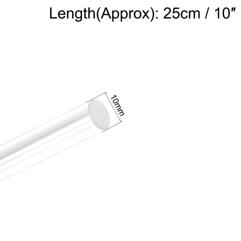 Varilla de acrílico transparente, 1/5/10 unidades, 1mm-20mm de diámetro, x100/200/250/300mm de largo, barra redonda de Perspex sólido