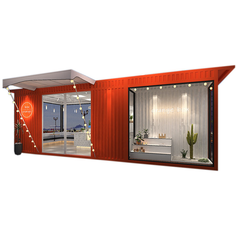 Container mobile room, coffee shop, milk tea shop, kiosk, convenience store, office, customizable online shopping mall