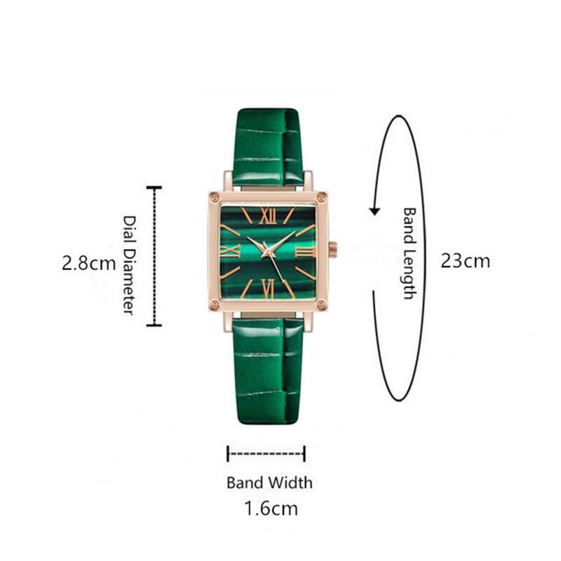 Zegarek dla kobiet wykwintne pasek ze sztucznej skóry kobiety oglądają minimalistyczny zegarek kwarcowy na rękę
