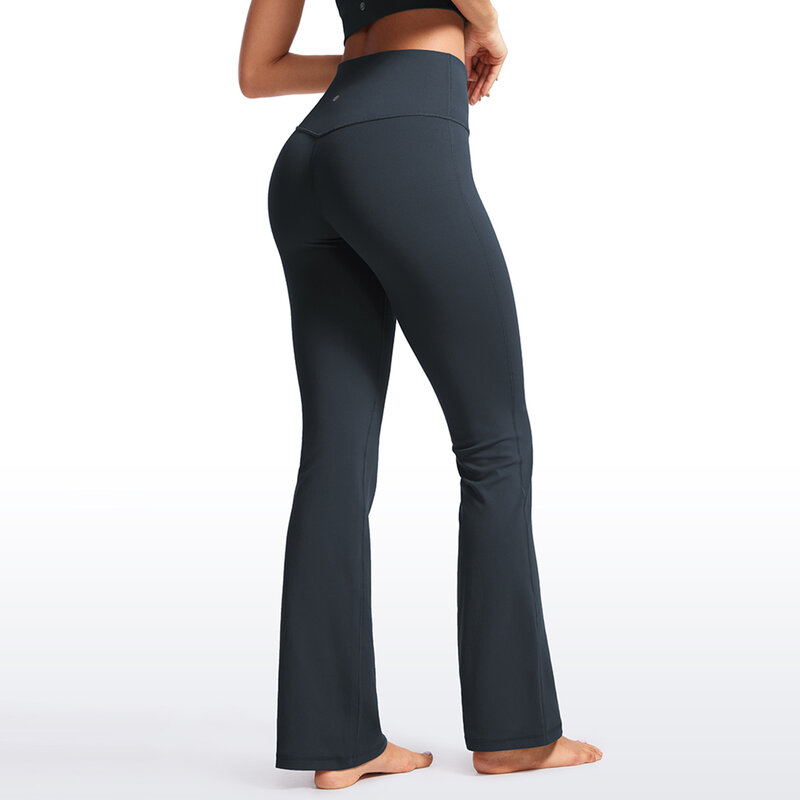 Женские леггинсы CRZ с флисовой подкладкой, расклешенные брюки для йоги с максимальным вырезом, зимние теплые мягкие повседневные штаны для отдыха с контролем живота, 31 дюйм
