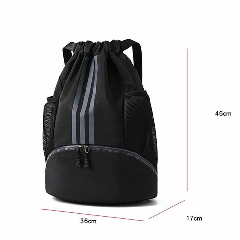 Multifunction Basketball Backpack Portable Waterproof Drawstring Backpack Multi-Pocket Smooth Zipper Fitness Gym Swim