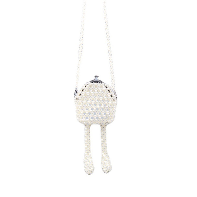 Bolso pequeño con perlas de pata de pato para mujer, bolsa con cuentas hechas a mano, para playa y noche, 2022