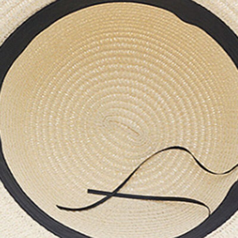 قبعة من القش للحماية من أشعة تحت البنفسجية بحافة واسعة ، قبعة شمس للشاطئ قابلة للتنفس ، واقي من الشمس ، عقدة فيونكة عصرية ، للصيف