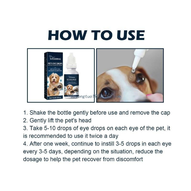 Dog Eye Drops for Infections- Runny-Eyes Care Pet Tear Stain Remover