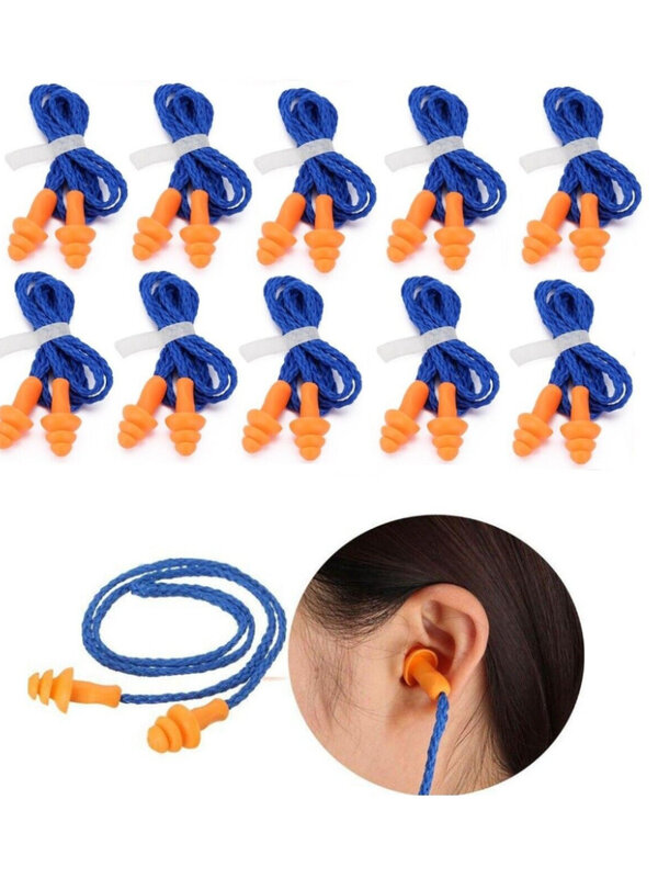 10 sztuk komfort zatyczki do uszu redukcja szumów silikonowe miękkie zatyczki do uszu pływanie silikonowe zatyczki do uszu ochronne dla snu miękkie zatyczki do uszu