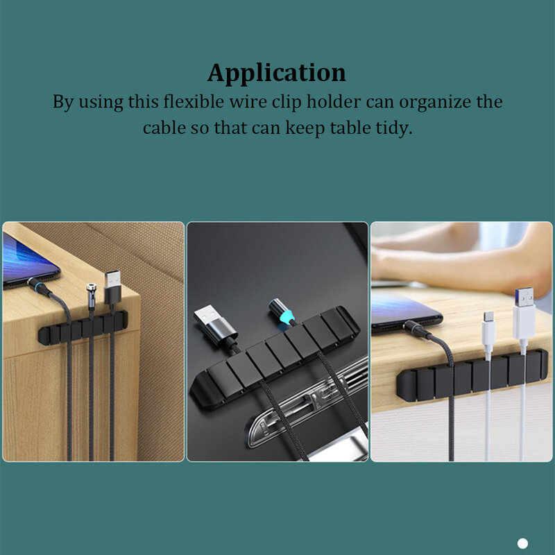 Cable Organizer Wire Management Clips Holder Tabletop Computer Winder