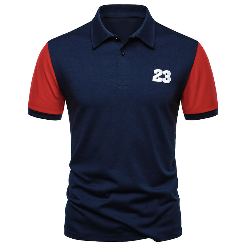 Men's Polo Shirt Fashion Color Matching Embroidery Short Sleeve For Men Business Casual Style Tennis Dailywear Men's Polo Shirt