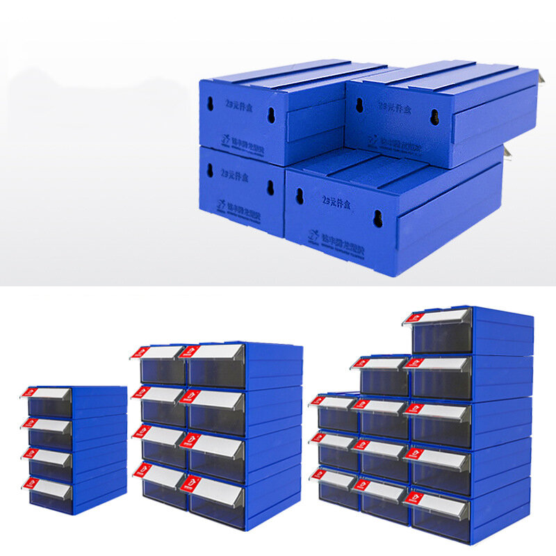 Caixa de armazenamento de plástico para peças de bloco de construção, ferramentas organizador, gaveta, componente combinado, brinquedo pequeno