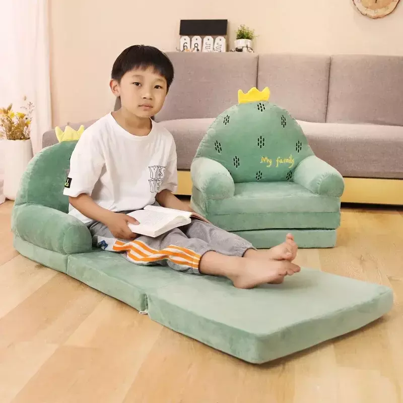 Folding Dual-purpose Children Sofa Creative Cartoon Cute Girl Princess Baby Toddler Child Armchair Small Lazy Sofa Bed Seats