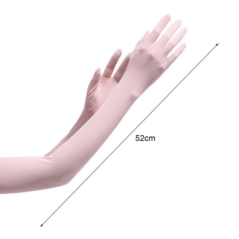 1 par luvas de gelo proteção uv elástico náilon eficiente isolamento térmico dedo completo ciclismo luvas ao ar livre suprimentos