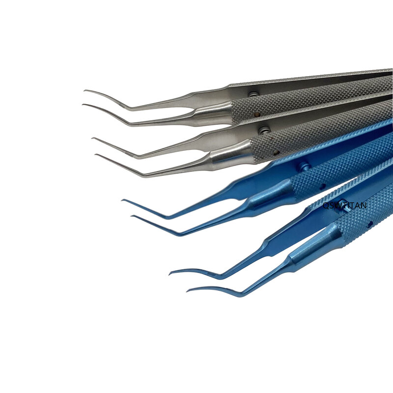 Fórceps de Capsulorhexis estilo ulmata, instrumentos quirúrgicos oftálmicos de acero inoxidable de titanio