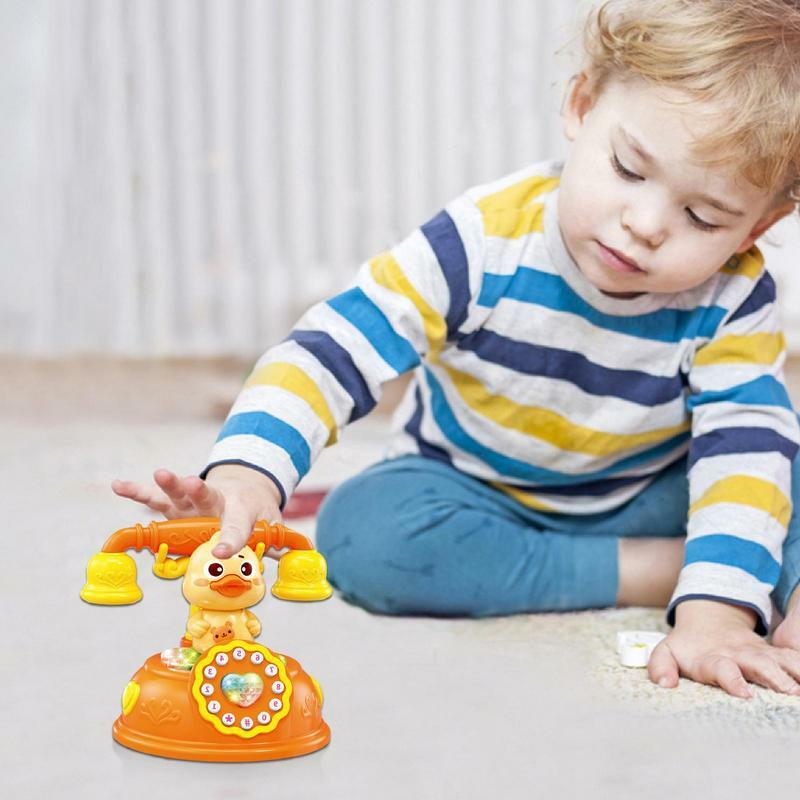 Telefon Spielzeug Uhrwerk Baby Simulation Telefon Spielzeug frühe Bildung Kinder Spielzeug Telefon musikalische elektronische Spielzeug Schreibtisch Dekore