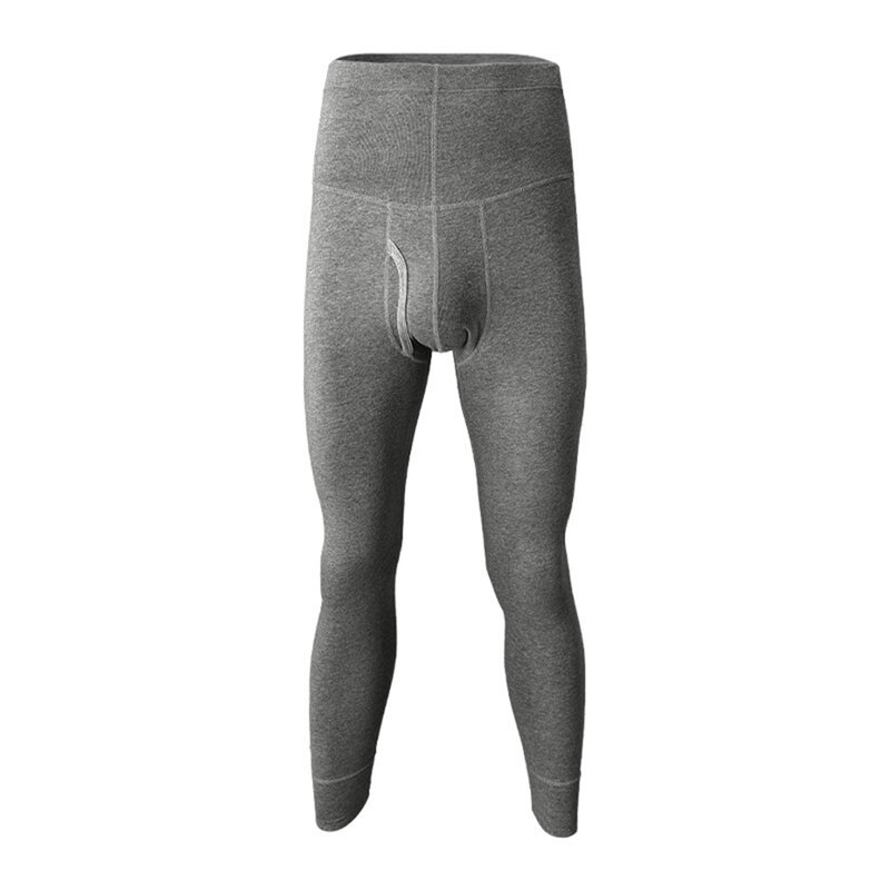 Bottoms de roupa interior térmica ultra macia masculina, forrado com lã, calças quentes, cintura alta, leggings super elásticas, outono