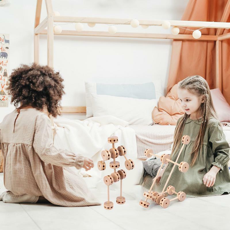Basteln Spielzeug Bausteine Set Holzblöcke schärfen Feinmotorik Problem lösung Entwicklungs fähigkeit Kindertag stätten Urlaub