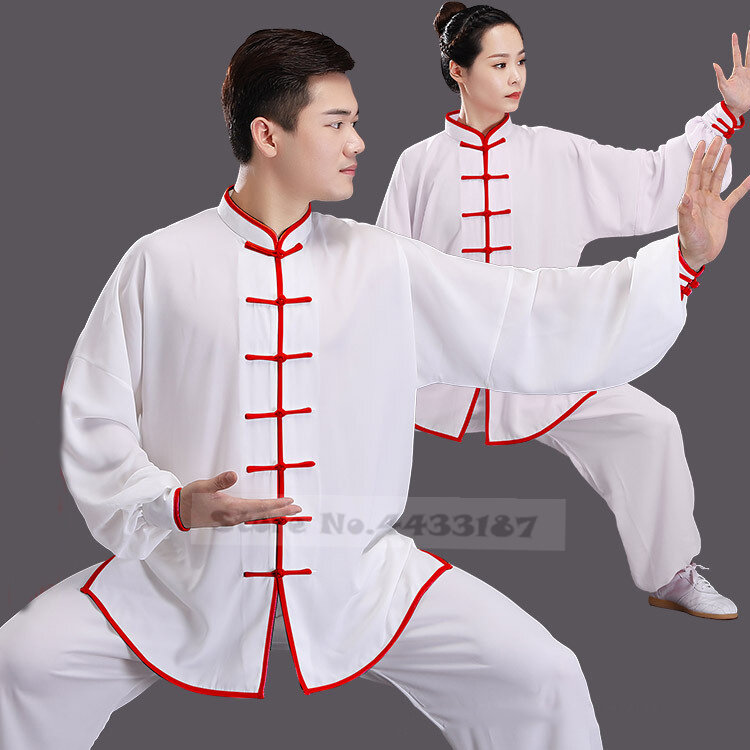 Pakaian Longgar Setelan Tang Tradisional Cina Pakaian Kung Fu Retro Oriental Uniseks Tai Chi Pinggang Elastis Viscose Pakaian Santai 3XL