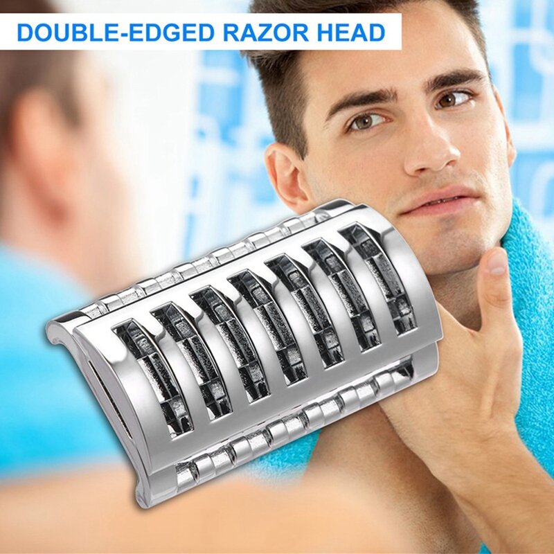 2X Manual Razor Vintage Razor Replacement Heads Accessories Shaving Toolssafety Razor D