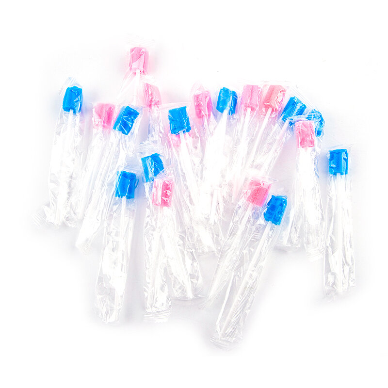 100 sztuk jednorazowe pielęgnacja jamy ustnej gąbka wacik czyszczenie zębów usta wymazy z kijem