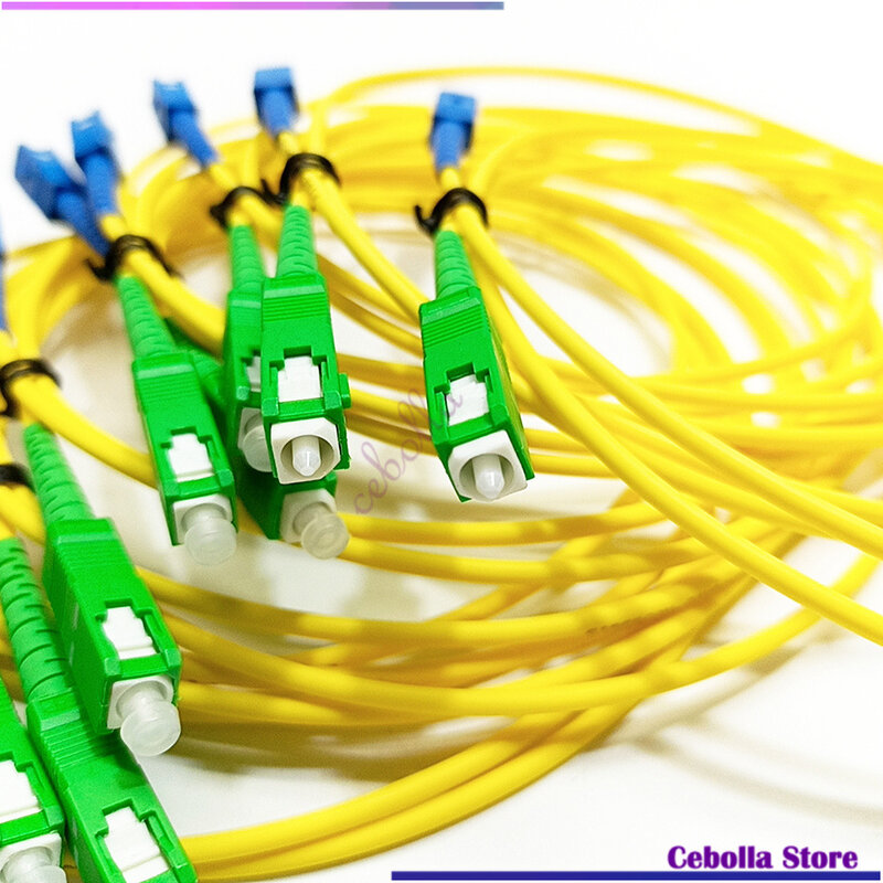 Cable de conexión SC/UPC-SC/APC de 3,0mm, Cable óptico monomodo SM Simplex, puente de fibra óptica FTTH, 10 unidades por lote