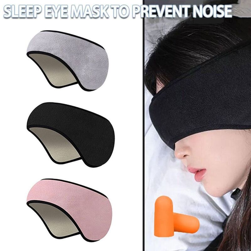 Ruído ajustável cancelamento Sleep Mask, 3 camadas, apagão, dormir, relaxante orelha regalos