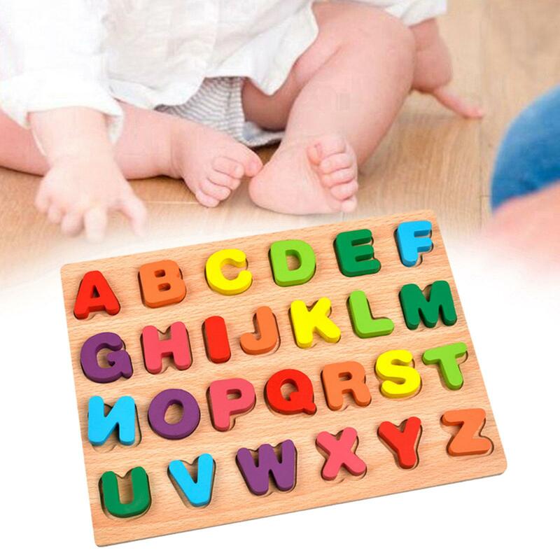 Wooden Puzzle Early Learning Toy Educational Matching Game for Kids Birthday Gifts,Stocking Stuffer
