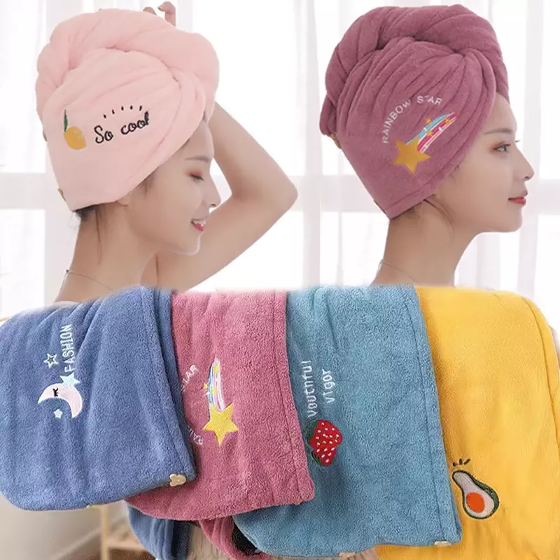 Asciugamani morbidi in microfibra da donna cuffia da doccia asciugamano cappelli da bagno per donna cuffia per capelli asciutti asciugatura rapida morbida per asciugamano da ragazza con testa a turbante da donna