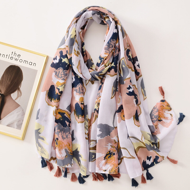 Женский шарф, винтажные хлопковые шарфы с принтом кешью для женщин, Пляжная шаль, обычная ткань, роскошный Шелковый шарф