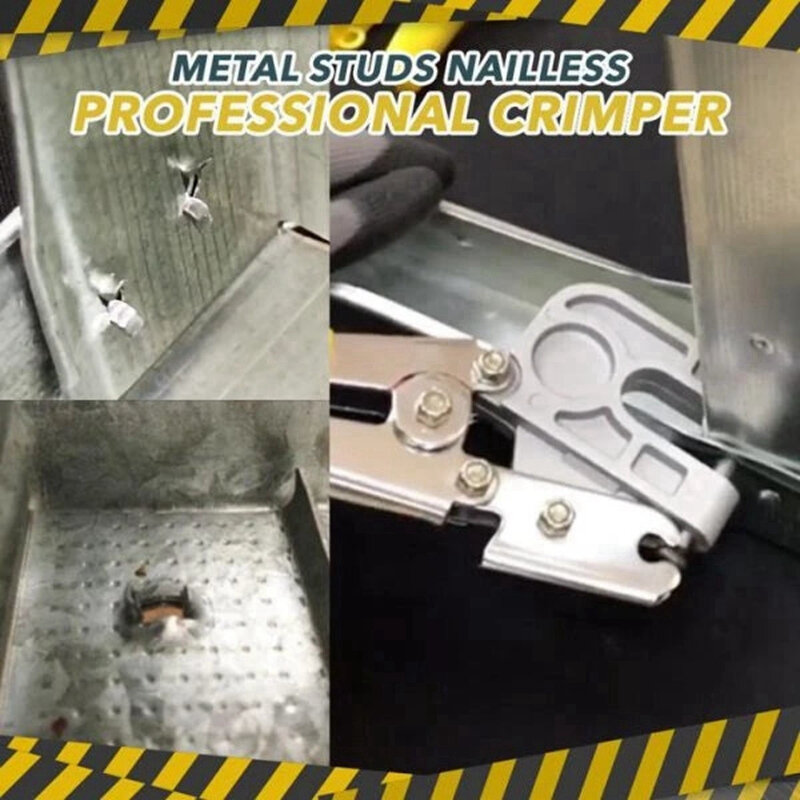 Metal Stud Crimper Alicates De Perfuração De Teto De Liga De Alumínio Ferramentas Drywall De Gesso Para Fixação De Metal Alicates De Quilha Dupla Mão