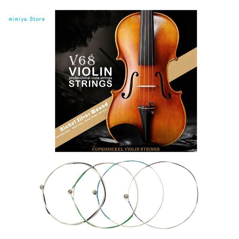 pipi 4Pcs/Set Violin String Replacement for 3/4 4/4 Violin Musical Instrument Parts