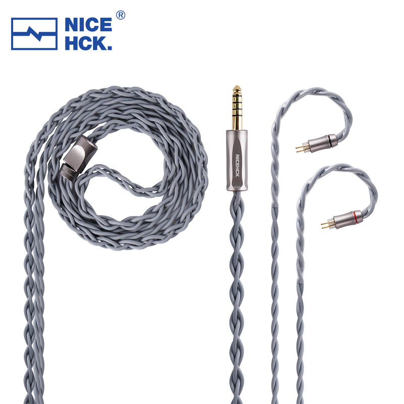 NiceHCK-Cable IEM de Audio HiFi saga 1950, Cable de cobre Ultrapure ECAP OCC VS 1950s MMCX/2Pin 4,4 Para Quintet Performer8 MagicOne NOVA