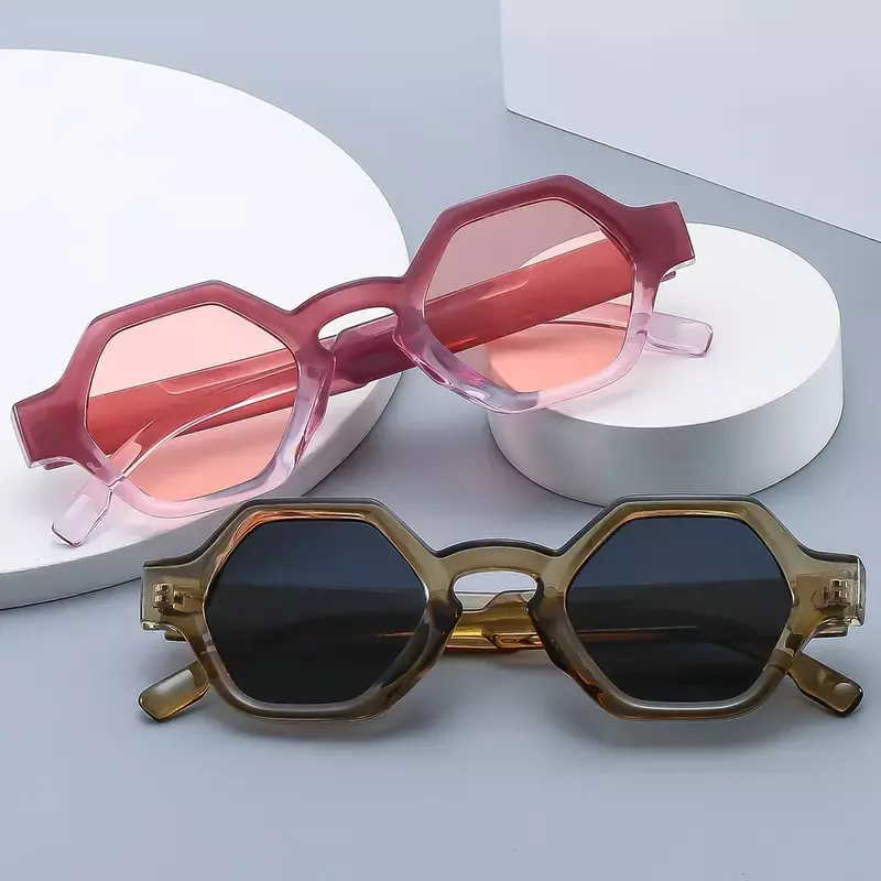 Kacamata hitam bingkai persegi kecil Retro Fashion bersepeda kacamata hitam wanita grosir persegi panjang Vintage Shades UV400