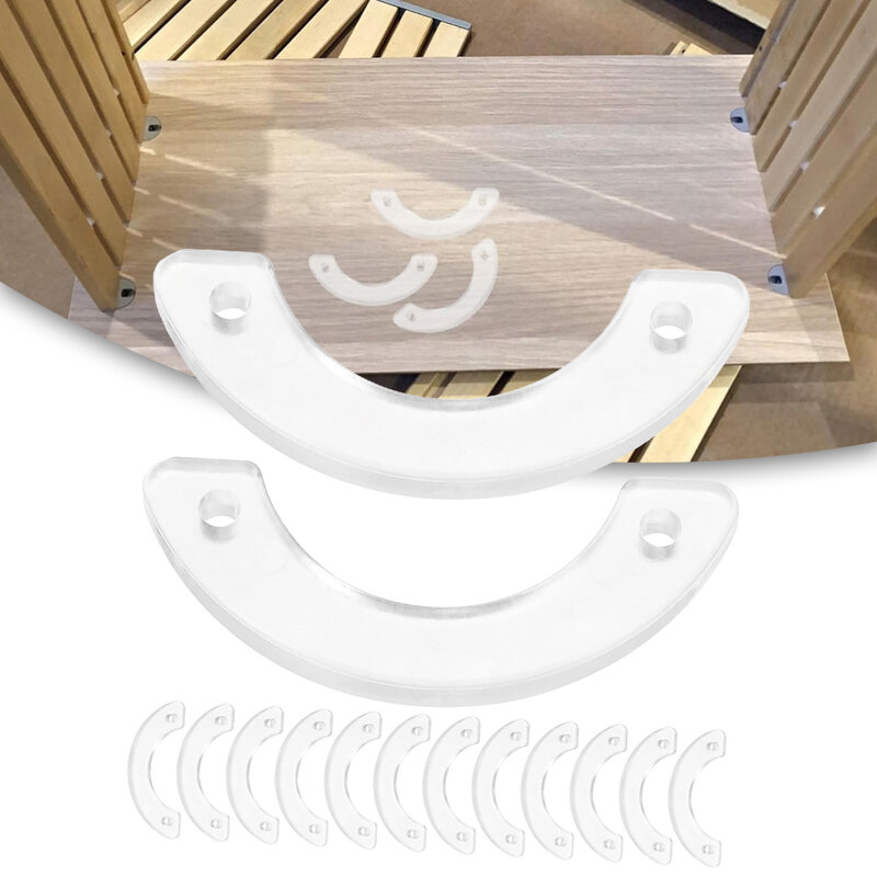 10 Pcs White Vanity Desk Drawer Rail Parts Plastic Track Slides Guides Bracket Latches For Cabinets Systems