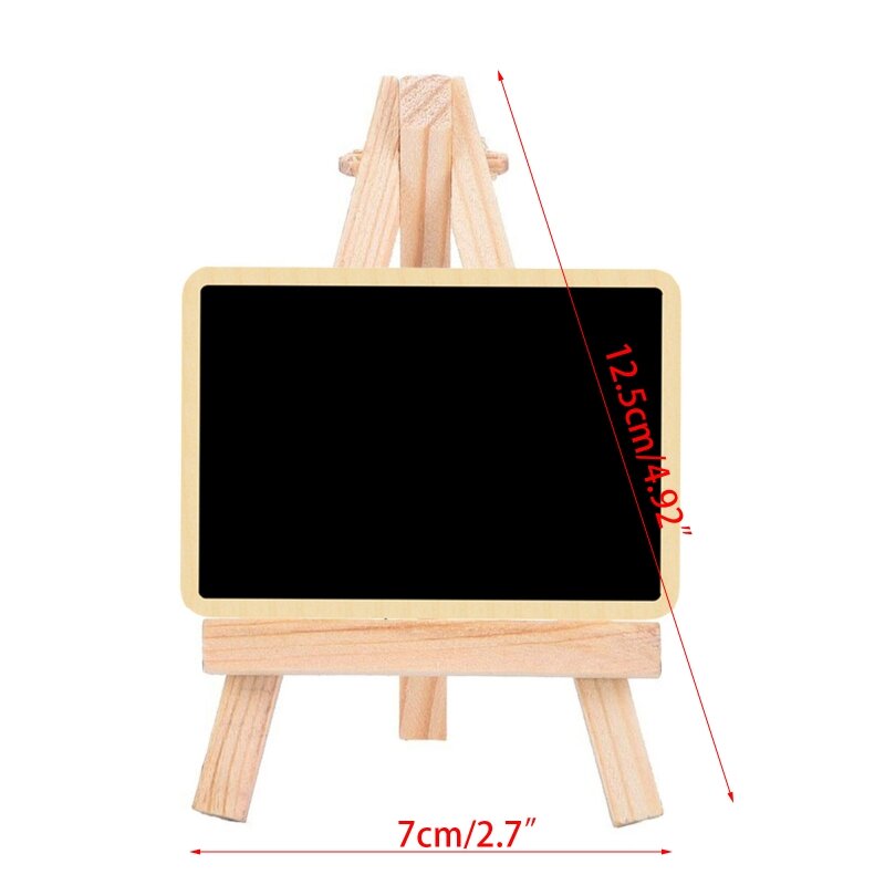 Y1UB Mini Chalkboard Sign Collapsible Wooden Easel Table Number Sign Name Label Tabletop Message Board for Wedding Party