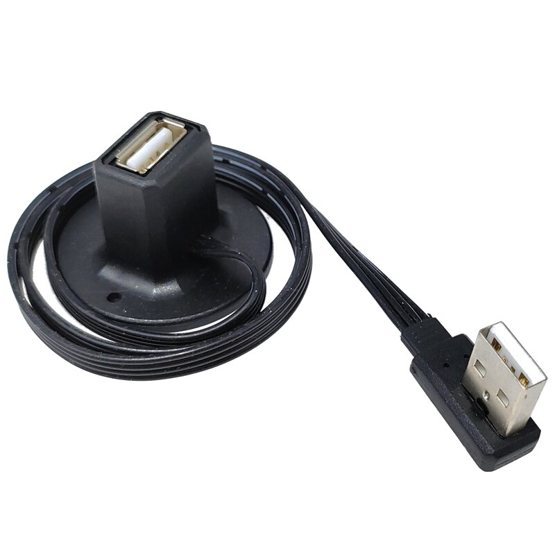 Flat vertical desktop USB base extension cable male to female computer external USB drive hard drive elbow data connection cable