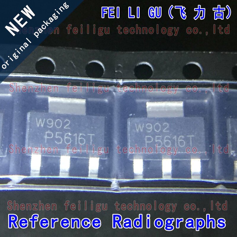 1 ~ 50 buah 100% asli baru BCP56-16 BCP56-16TX cetak Layar: P5616T Paket: SOT223 80V 1A NPN chip transistor