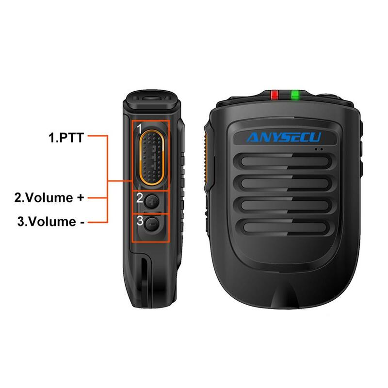 Anysecu Bluetooth микрофон B02 Ручной беспроводной для 3G 4G Newwork IP радио с REALPTT ZELLO IOS мобильный телефон