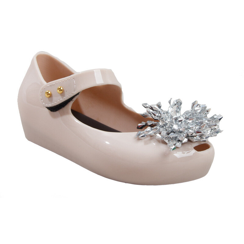 Buty dziecięce Disney letnie dziecięce księżniczka Rhinestone dziecięca miękka podeszwa kryształowa księżniczka galaretka buty rozmiar 24-29