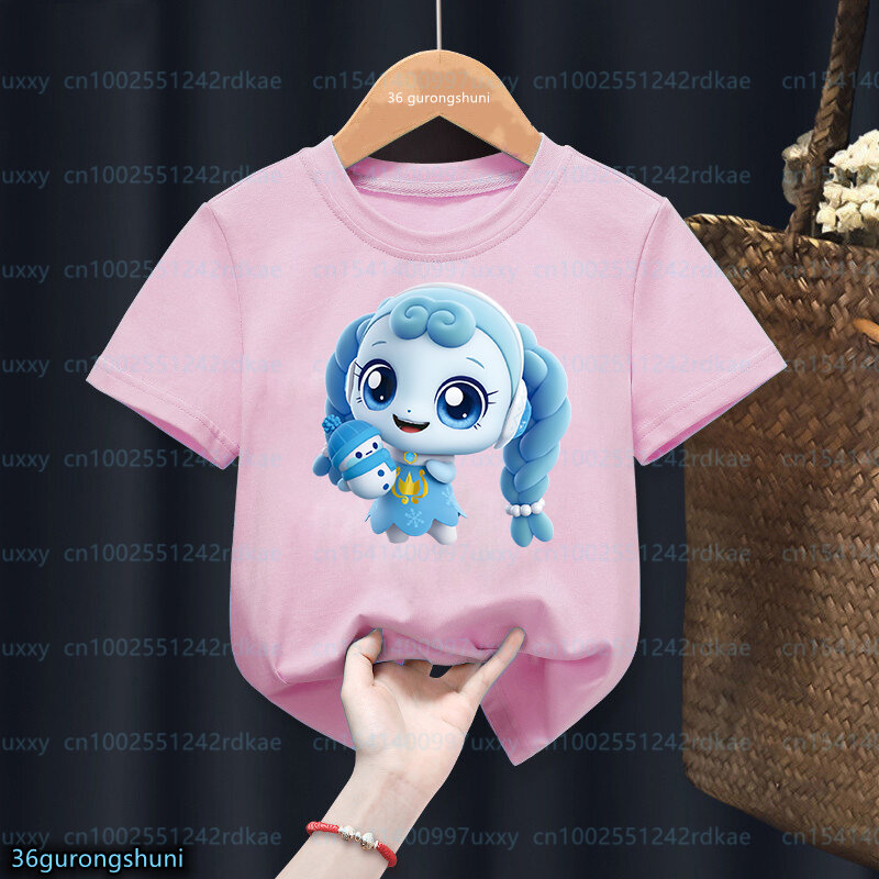 ¡Tini Ping-Camiseta de manga corta para niños y niñas, ropa de verano, 캐치 치! Camiseta de manga corta para niña, ropa de bebé, tops rosas
