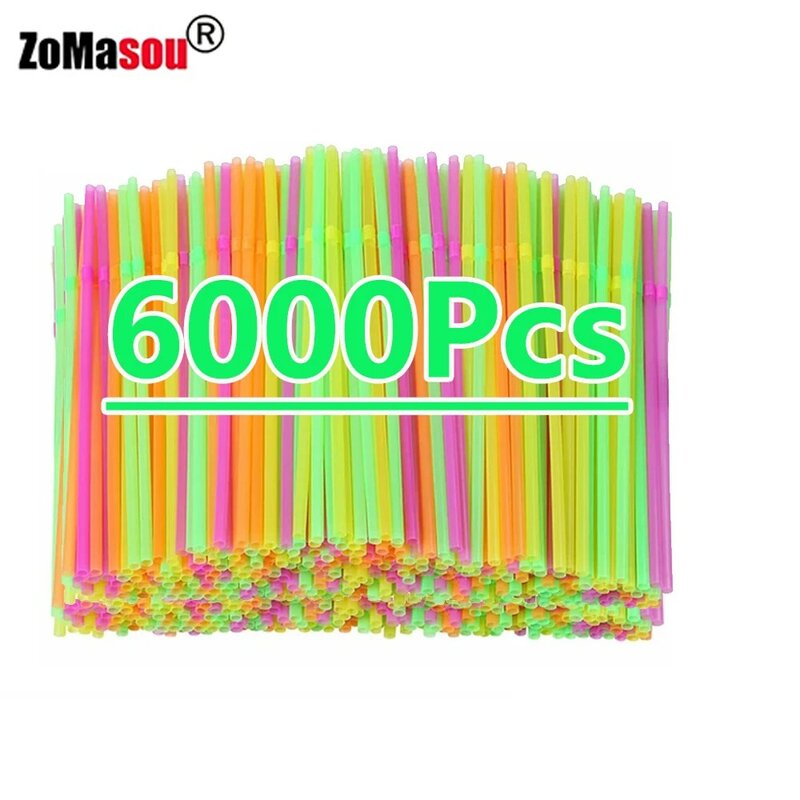 50,1000,6000 шт., разноцветные трубочки для молока и чая