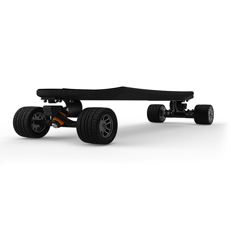 Скейтборд Электрический с резиновыми колесами, лонгборд с дистанционным управлением, двойной концентратор, 40-50 км/ч