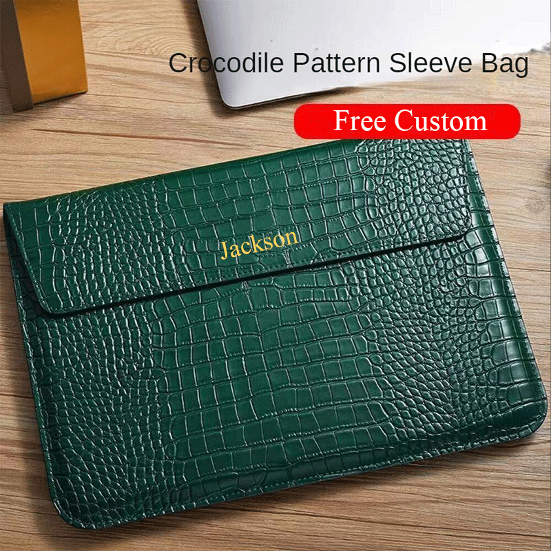 Free Custom Letters Laptop Sleeve For Macbook Air 13 Case 11 13.3 15.4 Retina Unisex Sleeve Envelope Leather Laptop Sleeve Pouch