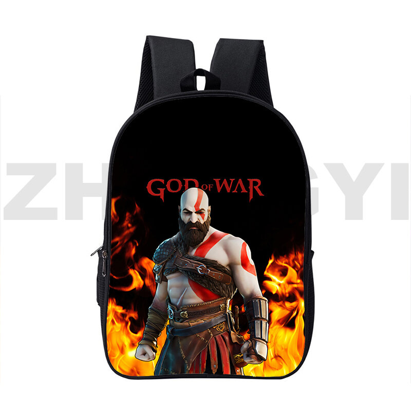 Grand sac à dos 3D God of War Game, sac à dos vintage Harajuku Kratos Dam High School, sac à dos de randonnée en plein air, sac à dos de trekking unisexe, 16 po