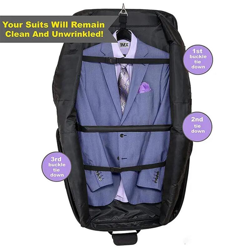Tas pakaian tahan air dan tahan debu multifungsi, sarung tas pakaian bisnis portabel perjalanan V3X1
