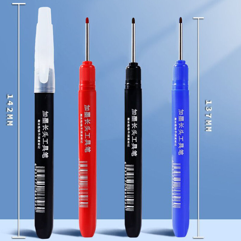 33mm Long Tip Marker Pen Waterproof and Scratch Resistant Multipurpose Marker Woodworking Construction Deep Hole Labeling Tool